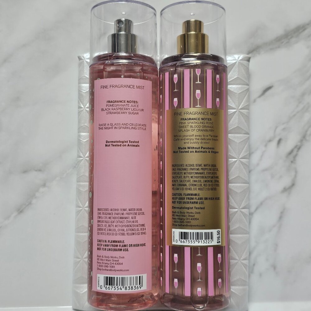Bath & Body Works BUBBLY ROSE + TRIPLE BERRY MARTINI Fragrance Mists (8 oz. ea.) - Picture 2 of 3